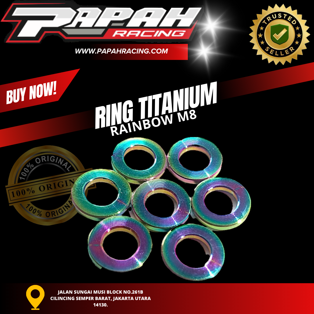 RING TITANIUM RAINBOW M8